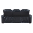 ACME Ephron Power Motion Sofa in Black Leather Air