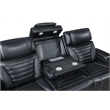 ACME Ephron Power Motion Sofa in Black Leather Air