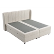 ACME Adonia Queen Bed with Storage in Beige Chenille