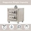 ACME Reggie Nightstand in Beige Fabric