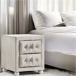 ACME Reggie Nightstand in Beige Fabric