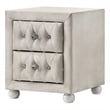 ACME Reggie Nightstand in Beige Fabric