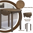 ACME Damica Round Dining Table in Walnut