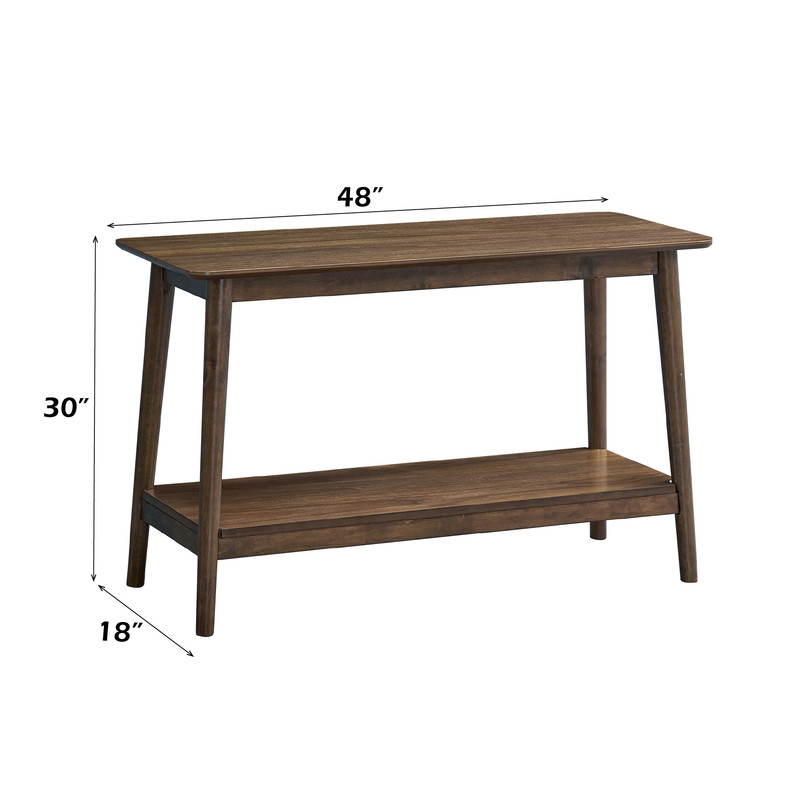 ACME Lamonte Sofa Table with Shelf in Walnut