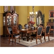 ACME Chateau De Ville Side Chair (Set-2) in Black Synthetic Leather & Cherry