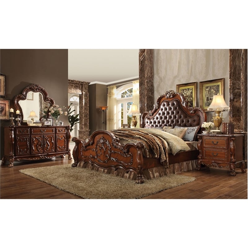 ACME Dresden Nightstand in Cherry Oak