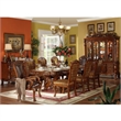 ACME Dresden Arm Chair (Set-2) in Synthetic Leather & Cherry Oak