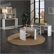 ACME Zoma End Table in White High Gloss & Oak