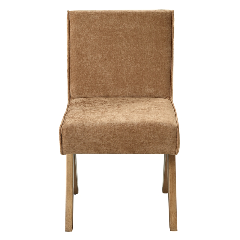 ACME Zoey Side Chair (Set-2) in Chocolate Chenille & Oak