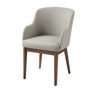 ACME Harvey Side Chair (Set-2) in Synthetic Leather & Walnut