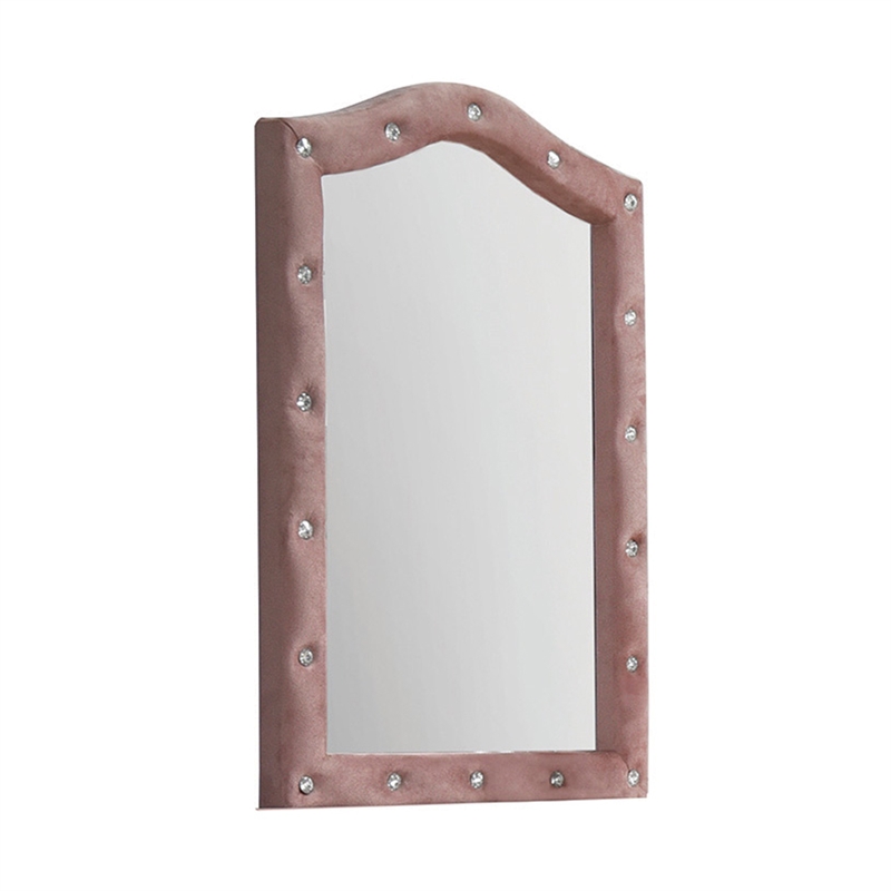ACME Reggie Mirror in Pink Fabric
