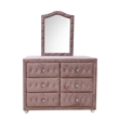 ACME Reggie Mirror in Pink Fabric