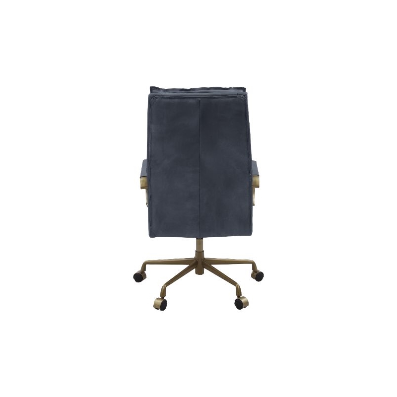 ACME Tinzud Swivel Office Chair in Gray Leather