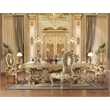 ACME Seville Arm Chair (Set-2) in Synthetic Leather & Gold