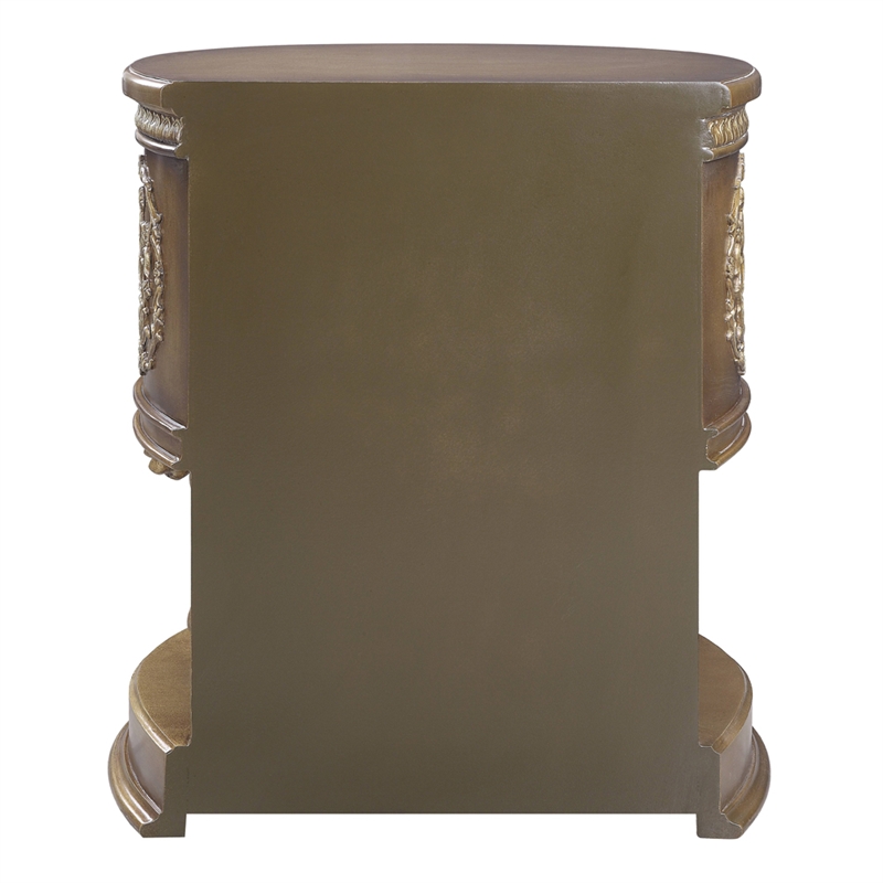 ACME Constantine Nightstand in Brown & Gold