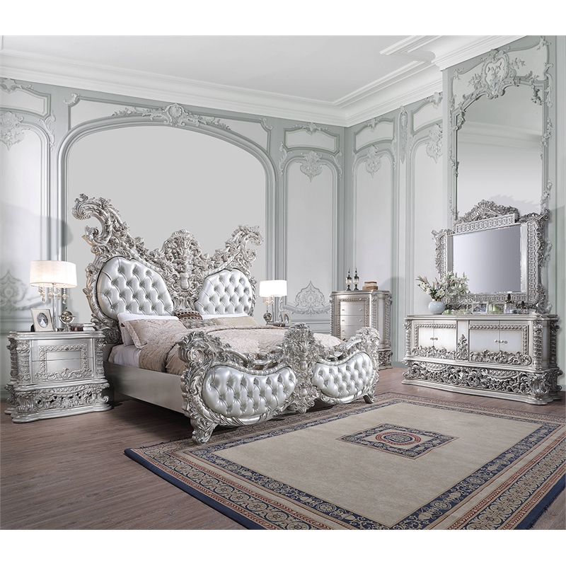 ACME Valkyrie Mirror in Antique Platinum