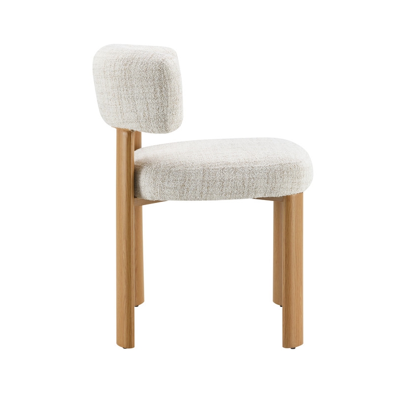 ACME Ogin Side Chair (Set-2) in Beige Chenille & Gray