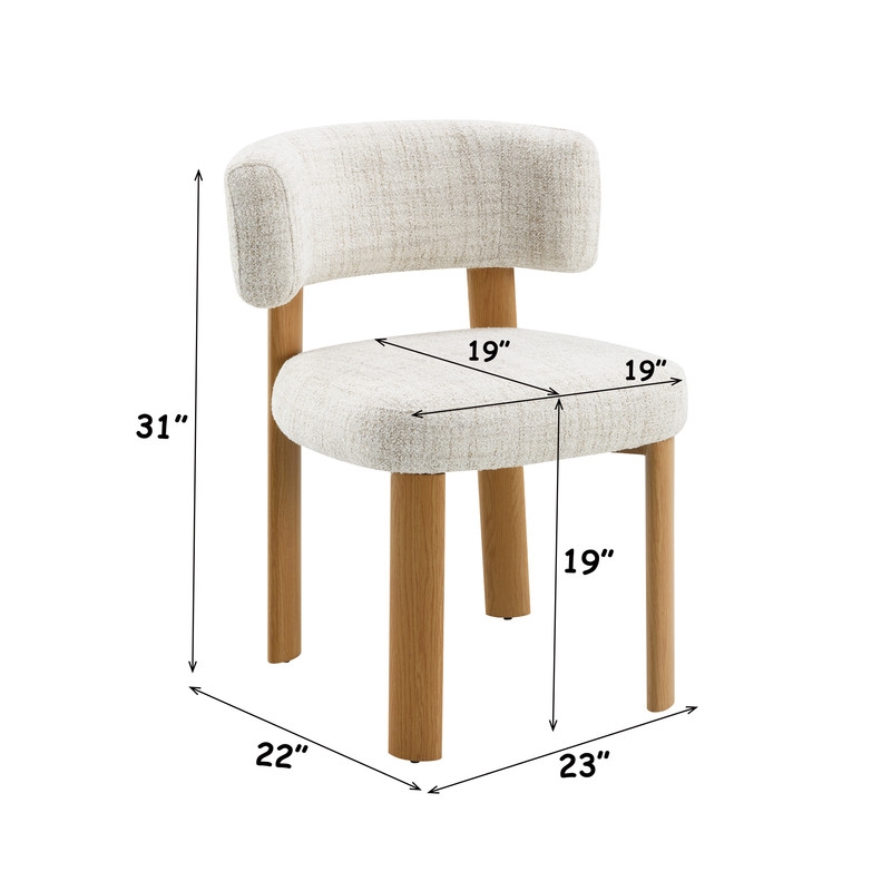 ACME Ogin Side Chair (Set-2) in Beige Chenille & Gray