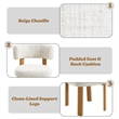 ACME Ogin Side Chair (Set-2) in Beige Chenille & Gray