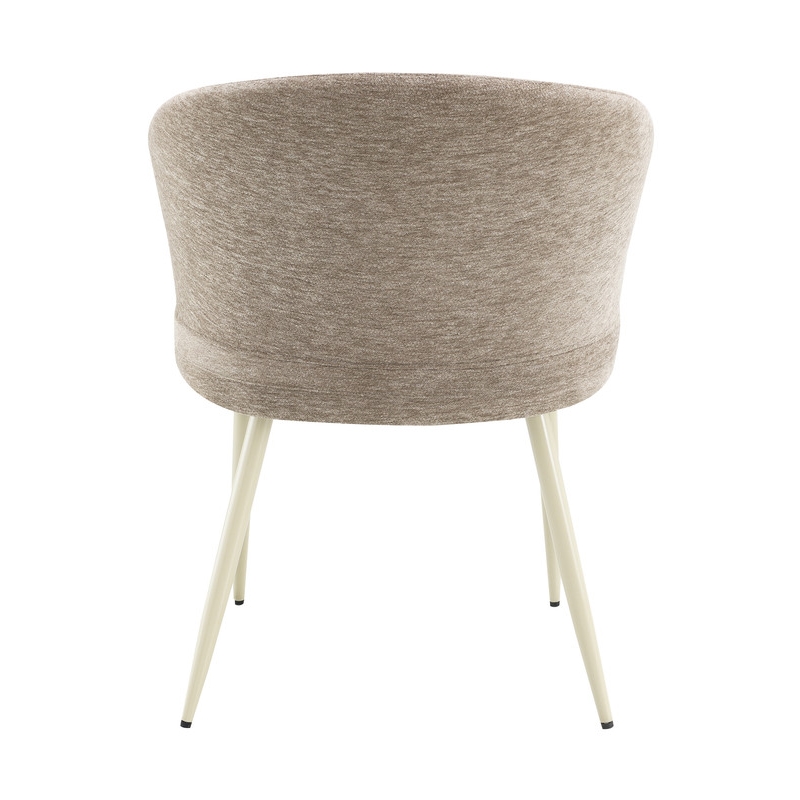 ACME Ogin Arm Chair (Set-2) in Dark Beige Chenille & Natual