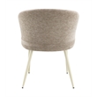 ACME Ogin Arm Chair (Set-2) in Dark Beige Chenille & Natual