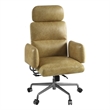 ACME Davu Swivel Office Chair in Vintage Top Grain Leather & Iron