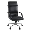 ACME Dart Swivel Office Chair in Vintage Black Top Grain Leather & Iron