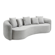 ACME Barasa Oversize Sofa with 5 Pillows in Gray Chenille