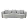 ACME Barasa Oversize Sofa with 5 Pillows in Gray Chenille