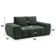 ACME Medwin Loveseat in Green Linen