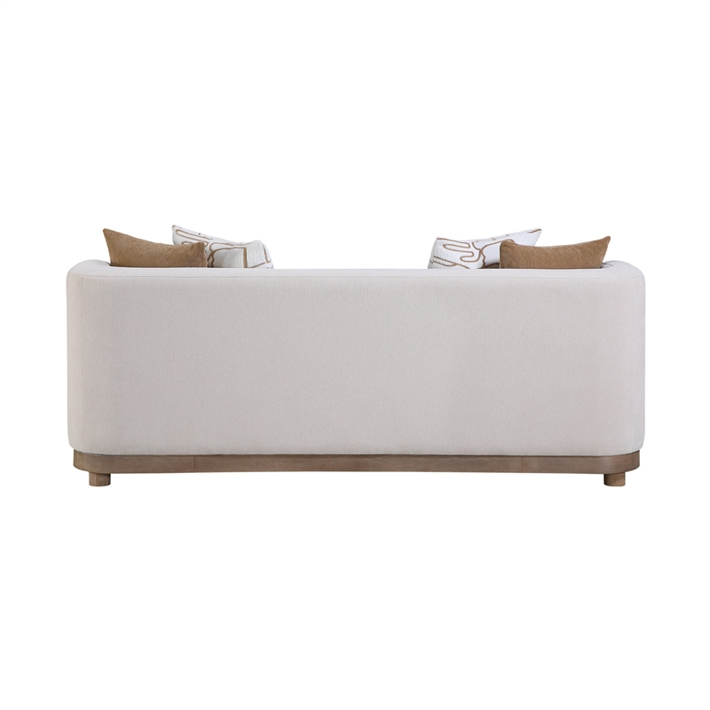 ACME Duncan Sofa with 4 Pillows in Beige Chenille