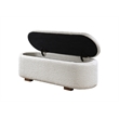 ACME Sandro Bench with Storage in Beige Boucle & Walnut