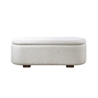 ACME Sandro Bench with Storage in Beige Boucle & Walnut