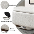 ACME Sandro Bench with Storage in Beige Boucle & Walnut
