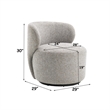 ACME Vedi Accent Chair w/Swivel  in Gray Chenille