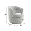ACME Vedas Accent Chair w/Swivel  in Gray Chenille