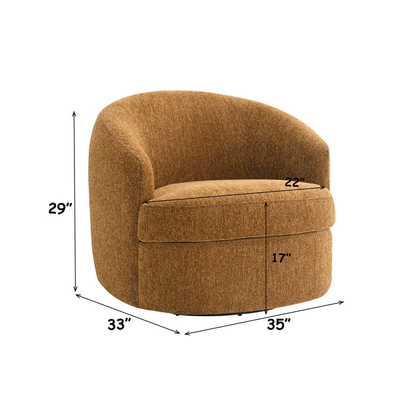 ACME Vega Accent Chair w/Swivel  in Camel Chenille