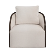 ACME Lenora Accent Chair w/Swivel  in Beige Chenille