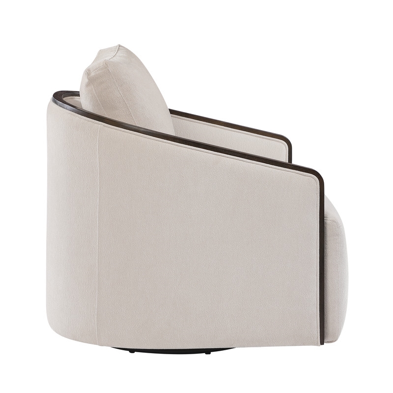 ACME Lenora Accent Chair w/Swivel  in Beige Chenille