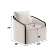 ACME Lenora Accent Chair w/Swivel  in Beige Chenille