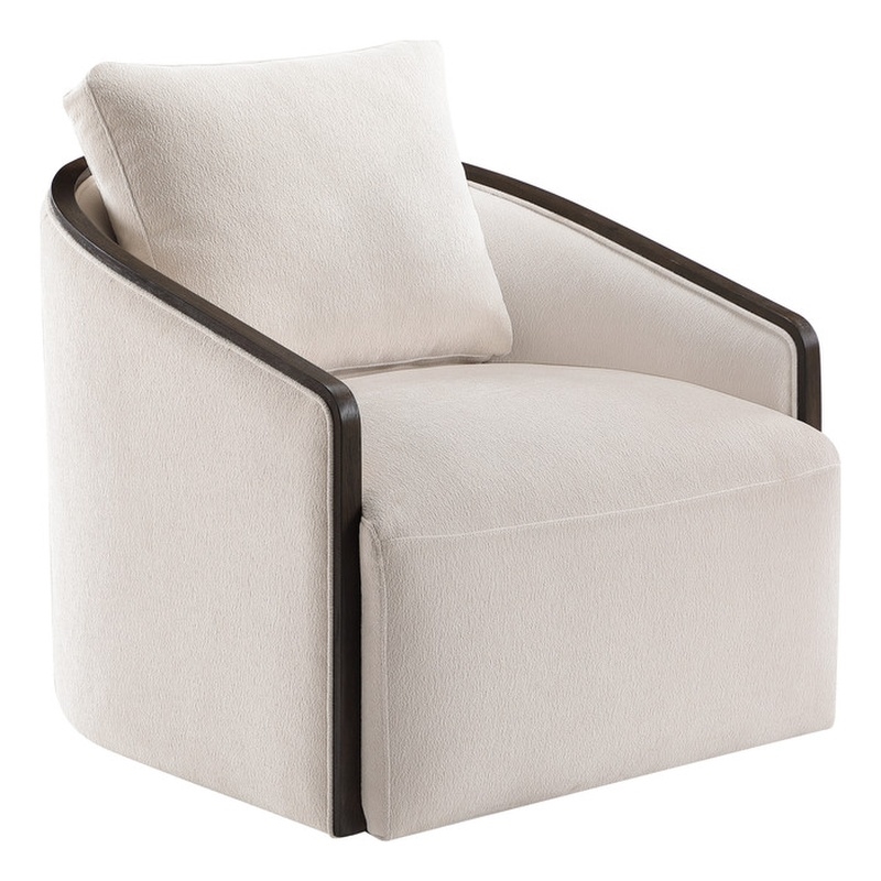 ACME Lenora Accent Chair w/Swivel  in Beige Chenille