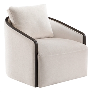 ACME Lenora Accent Chair w/Swivel  in Beige Chenille