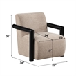 ACME Jetta Accent Chair  in Latte Linen & Black