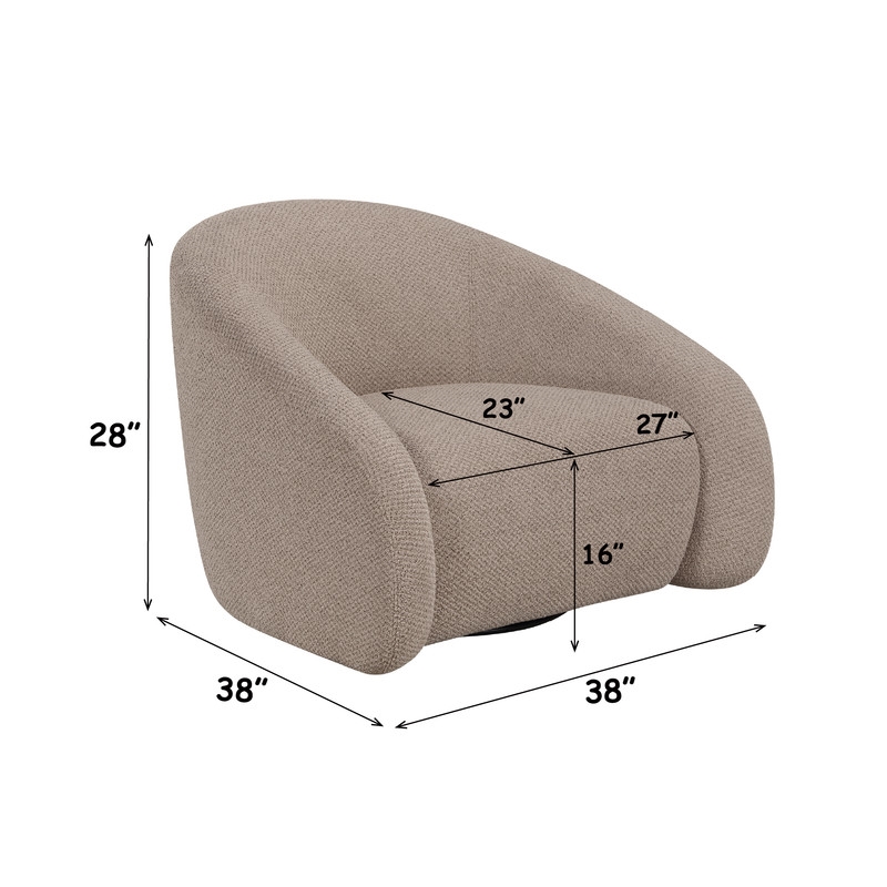 ACME Zoey Accent Chair w/Swivel  in Latte Linen