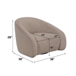 ACME Zoey Accent Chair w/Swivel  in Latte Linen