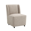 ACME Pules Side Chair w/Casters in Taupe Chenille