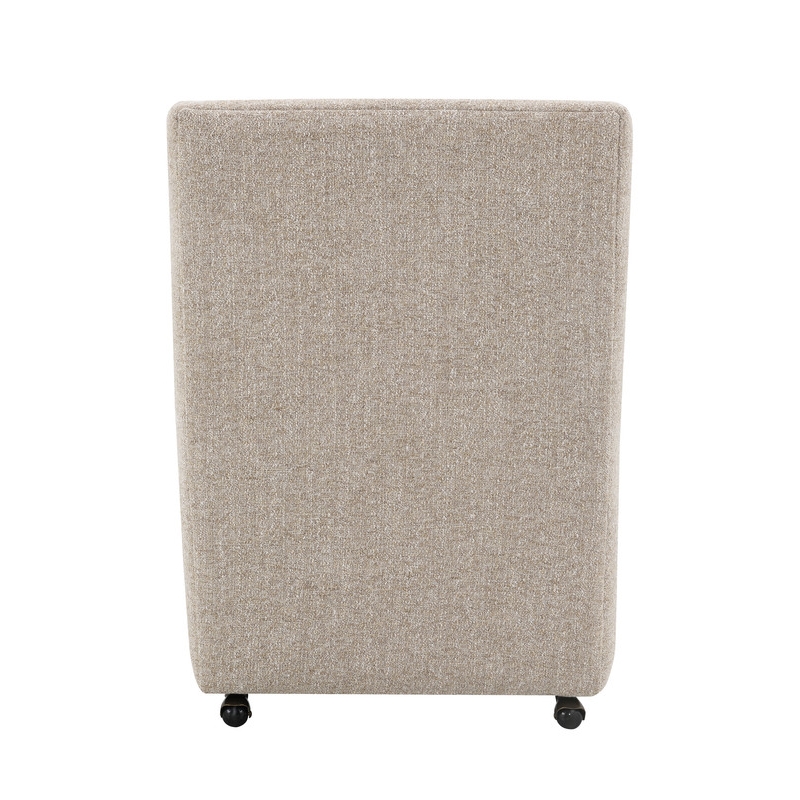 ACME Pules Side Chair w/Casters in Taupe Chenille