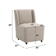 ACME Pules Side Chair w/Casters in Taupe Chenille