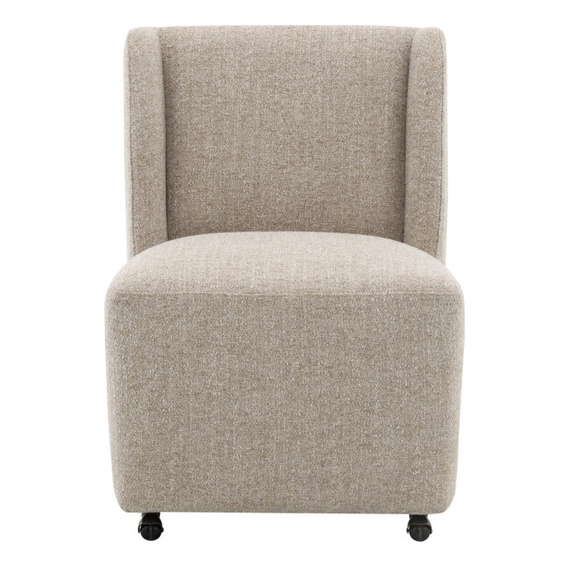 ACME Pules Side Chair w/Casters in Taupe Chenille