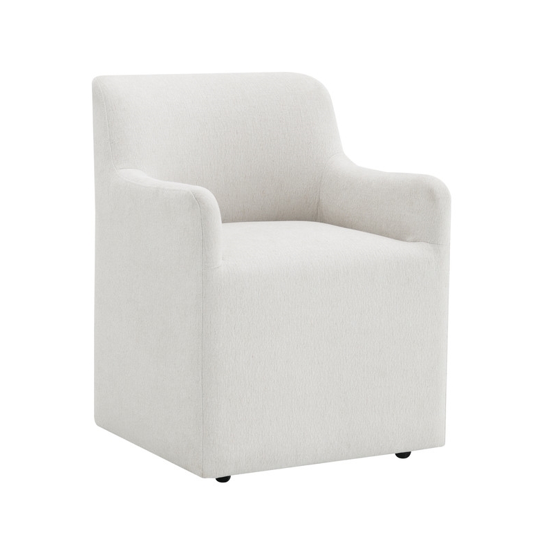 ACME Cafell Arm Chair w/Casters in Cream Linen